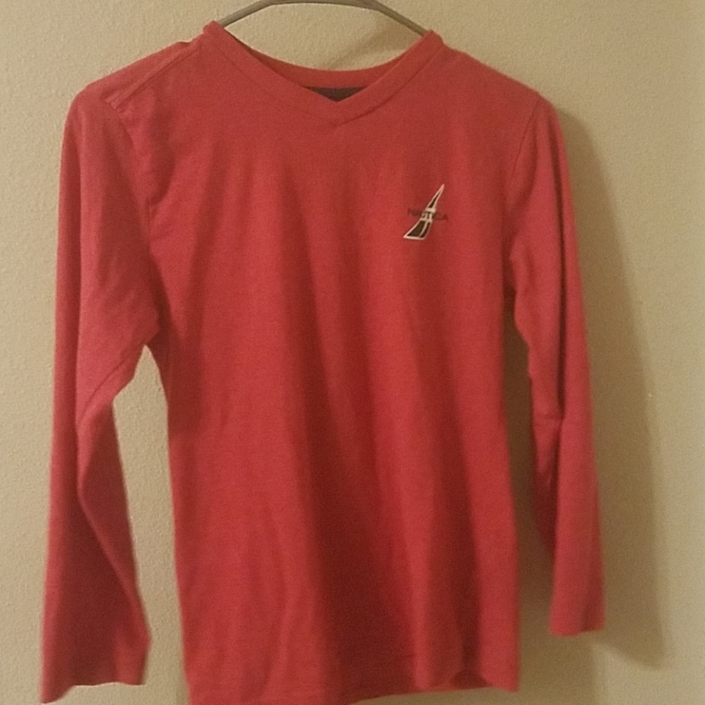 Long sleeve red nautica tshirt